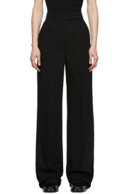 Ann Demeulemeester - Black Wool Lightlaine Creased Trousers
