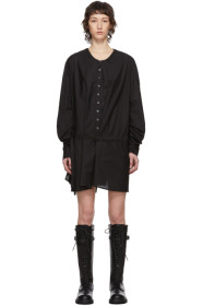 Ann Demeulemeester - Robe chemise à ceinture noire exclusive à SSENSE