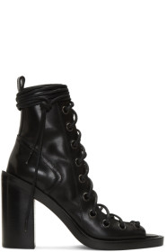 Ann Demeulemeester - Black Lace-Up Sandals