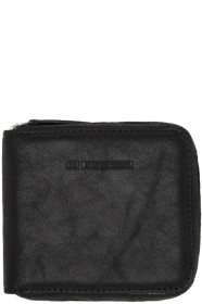 Ann Demeulemeester - Portefeuille à glissière noir Astoria Wax