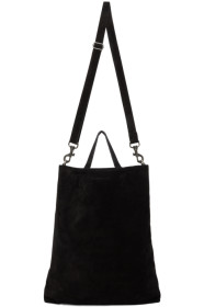 Ann Demeulemeester - Cabas en suède noir