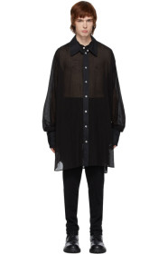 Ann Demeulemeester - Chemise noire Tiriel Rigatino