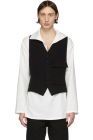 Ann Demeulemeester - Veste noire Straps