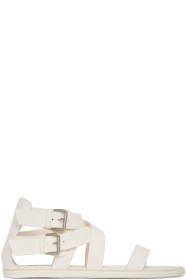Ann Demeulemeester - Sandales à brides blanches