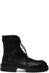 Ann Demeulemeester - Bottes en cuir de veau noires