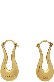 Marni - Gold Blow Up Harp Earrings