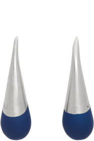Marni - Silver & Navy Blow Up Earrings