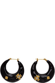 Marni - ブラック & ゴールド スモール フープ ピアス