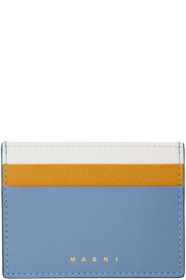 Marni - ブルー & イエロー カラーブロック カード ホルダー