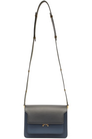 Marni - ネイビー & グリーン トリコロール ミディアム Trunk バッグ