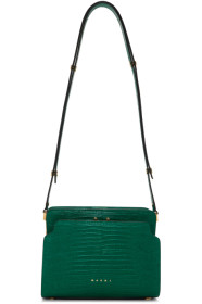 Marni - Green Snake Trunk Reverse Bag