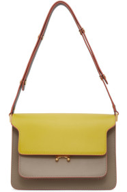 Marni - Sac jaune et gris Medium Trunk