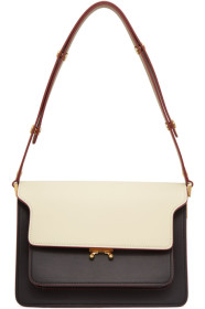 Marni - Sac blanc et brun Medium Trunk