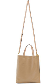 Marni - Beige & Red Musseo Soft Tote