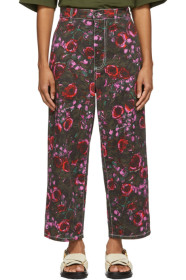 Marni - Khaki Starlight Print Trousers
