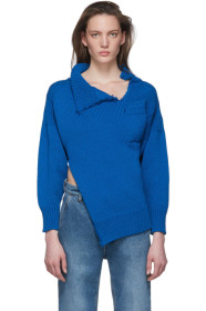 Marni - Blue Look 26 Distressed Knit Sweater