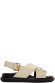 Marni - Beige & Black Fussbett Sandals