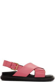 Marni - Sandales roses et noires Fussbett