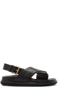 Marni - Black Snake Fussbett Sandals