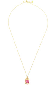 Bleue Burnham - Gold & Pink 'The Rose Pendant' Necklace