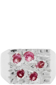 Bleue Burnham - Silver & Pink 'The Rose Garden' Signet Ring