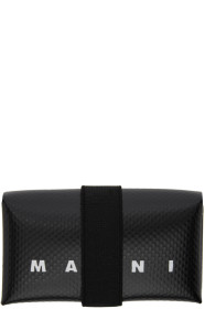 Marni - Porte-cartes en PVC noir Mini Pouch