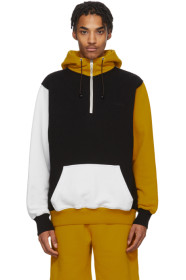 Marni - Pull à capuche contrasté noir et jaune