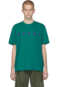 Marni - グリーン フロント ロゴ T シャツ