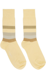 Marni - Chaussettes rayées jaunes