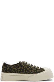 Marni - Baskets à imprimé vertes et noires Pablo