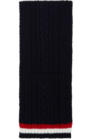 Thom Browne - Navy Aran Cable Pocket Scarf