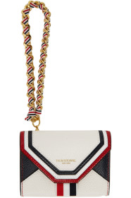 Thom Browne - Porte-cartes enveloppe blanc