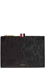 Thom Browne - Black Embossed Sea Icon Pouch