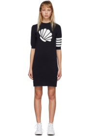 Thom Browne - Navy Knit Sea Shell Dress