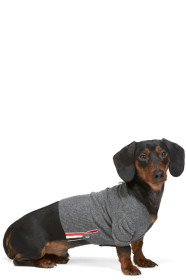 Thom Browne - Grey Cashmere 4-Bar Dog Cardigan