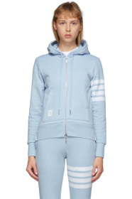 Thom Browne - Blue Classic Loopback 4-Bar Hoodie