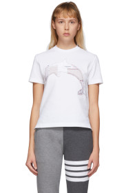 Thom Browne - White Patchwork Dolphin T-Shirt