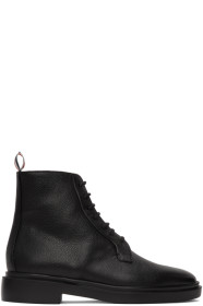 Thom Browne - Black Blucher Lightweight Rubber Sole Boots