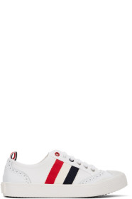 Thom Browne - Baskets en toile blanches Brogued