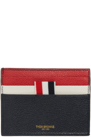Thom Browne - ネイビー ダブル サイド ノート コンパートメント カード ホルダー