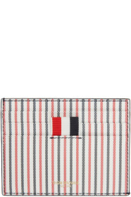 Thom Browne - ホワイト ダブル サイド 3D シアサッカー カード ホルダー