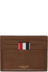 Thom Browne - Brown Double Sided 4-Bar Card Holder