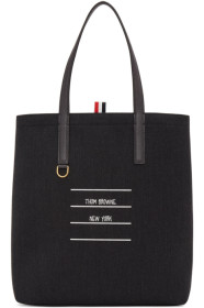 Thom Browne - Cabas doublé en toile gris