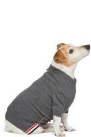Thom Browne - Grey Cashmere 4-Bar Dog Sweater