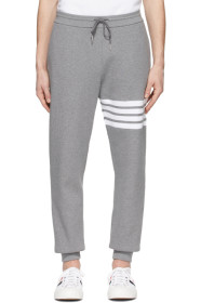 Thom Browne - Grey Waffle Knit 4-Bar Sweatpants