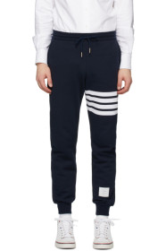 Thom Browne - Navy 4-Bar Classic Lounge Pants