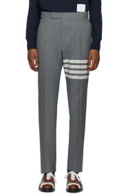 Thom Browne - Grey 4-Bar Backstrap Trousers
