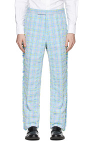 Thom Browne - Pantalon en tweed multicolore Frayed