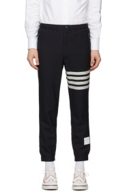 Thom Browne - Navy Snap Front Track Trousers