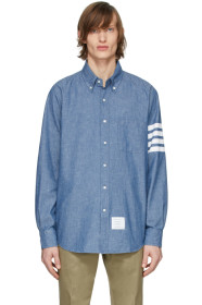 Thom Browne - Blue Chambray 4-Bar Shirt
